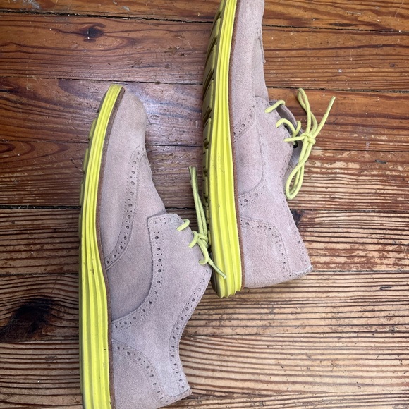 Cole Haan Lunargrand Suede Lace Up Oxfords/Sneakers Two Tone - Picture 4 of 8